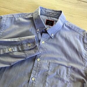 UNTUCKit Mens Large Slim Fit Blue Button Down Shirt Casual Cotton